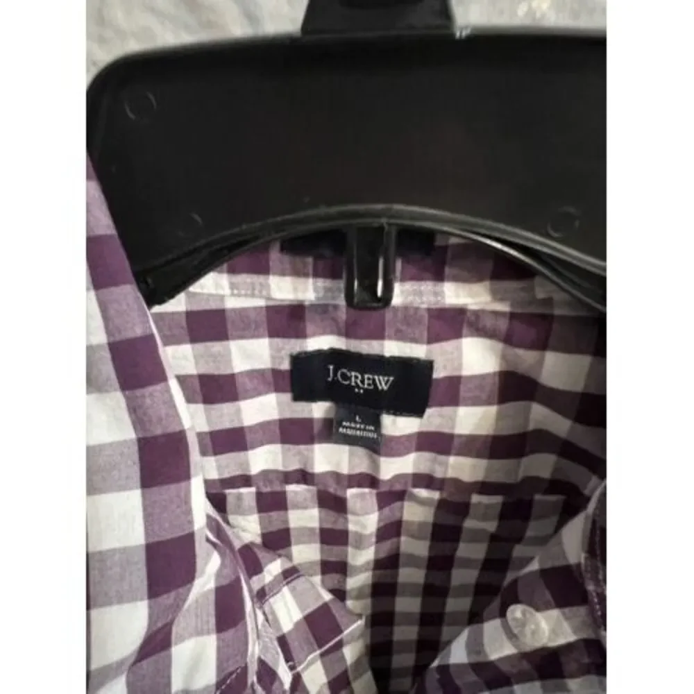 J. Crew Men's‎ Plaid Button Up Long Sleeve Shirt Size Large Slim Fit